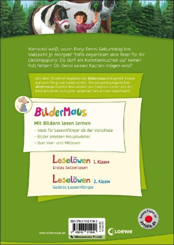 Buchcover und Innenansicht für das Buch: Bildermaus - Willkommen auf Ponyhof Apfelblüte