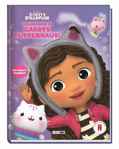 Buchcover und Innenansicht für das Buch: Welcome to Gabby's Dollhouse (With Headband)
