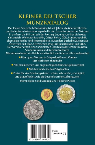 Buchcover und Innenansicht für das Buch: Kleiner deutscher Münzkatalog
