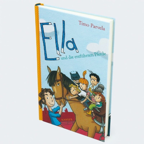 Buchcover und Innenansicht für das Buch: Ella ja kaverit hevosen selässä (Band 20)