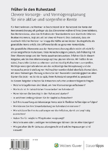 Buchcover und Innenansicht für das Buch: Früher in den Ruhestand