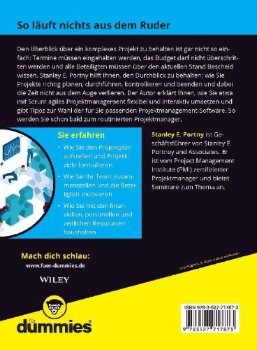 Buchcover und Innenansicht für das Buch: Projektmanagement für Dummies