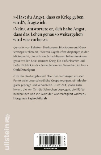 Buchcover und Innenansicht für das Buch: Tehran Diaries