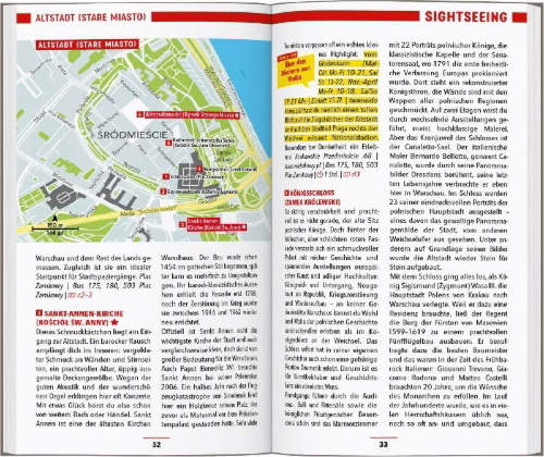 Buchcover und Innenansicht für das Buch: MARCO POLO Reiseführer Warschau