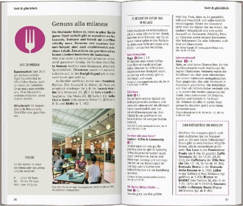 Buchcover und Innenansicht für das Buch: DUMONT direkt Reiseführer Mailand