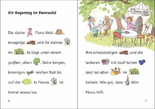 Buchcover und Innenansicht für das Buch: Bildermaus - Die kleine Fee und der Waffelzauber