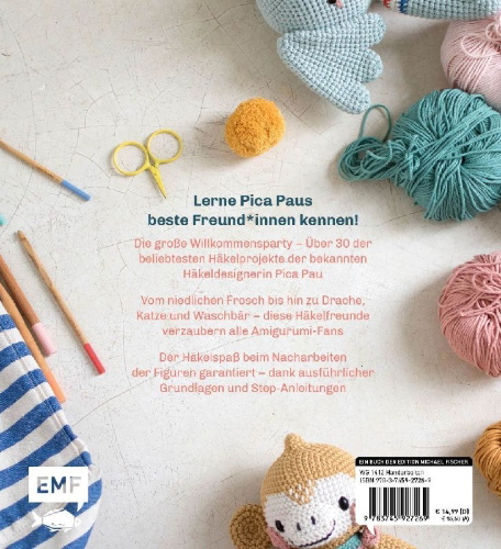 Buchcover und Innenansicht für das Buch: Pica Pau - Die große Häkelfreunde-Sammlung