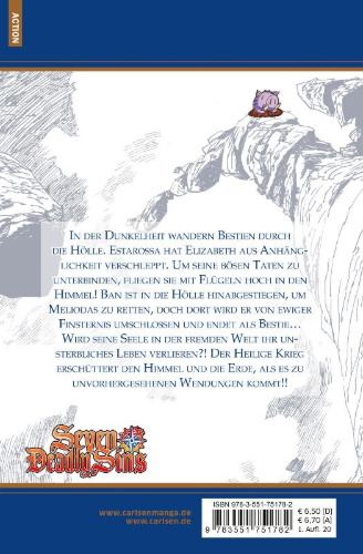 Buchcover und Innenansicht für das Buch: Nanatsu no Taizai