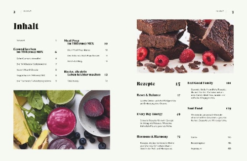 Buchcover und Innenansicht für das Buch: The Healthy Mix Kitchen