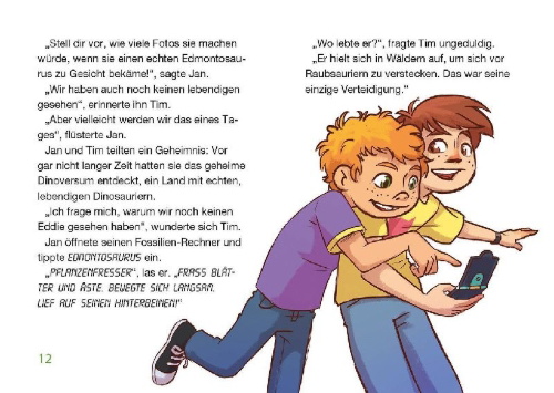 Buchcover und Innenansicht für das Buch: Dinosaur Cove - Stampede of the Giant Reptiles