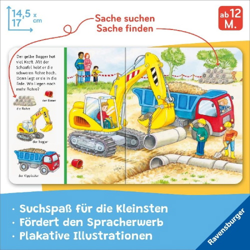 Buchcover und Innenansicht für das Buch: Mein erstes Sachen suchen: Meine Fahrzeuge