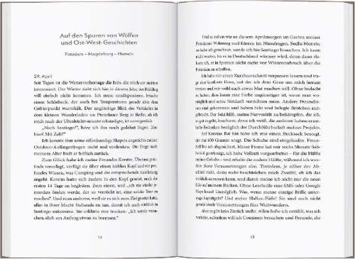 Buchcover und Innenansicht für das Buch: Nach Santiago wollte ich nie