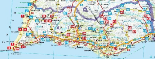 Buchcover und Innenansicht für das Buch: ROTHER Wanderführer Algarve
