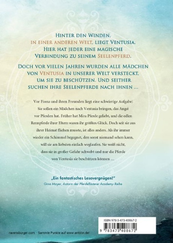 Buchcover und Innenansicht für das Buch: Die Seelenpferde von Ventusia, Band 2: Wüstentochter