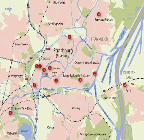 Buchcover und Innenansicht für das Buch: Zu Fuß durch Straßburg