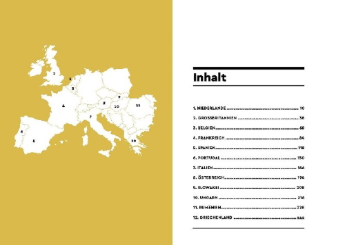 Buchcover und Innenansicht für das Buch: In 60 Buchhandlungen durch Europa