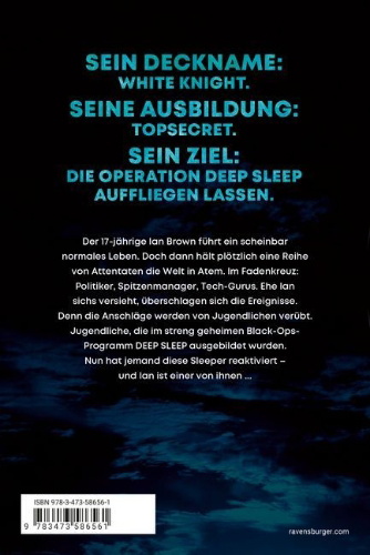 Buchcover und Innenansicht für das Buch: Deep Sleep, Band 1 - Codename: White Knight
