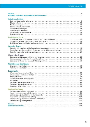 Buchcover und Innenansicht für das Buch: FiNALE Prüfungstraining - Hauptschulabschluss, Mittlerer Schulabschluss. Grundlagentraining Deutsch