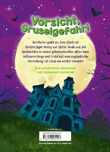 Buchcover und Innenansicht für das Buch: Vampire, Spuk und Geisterjäger - Schaurige Gruselgeschichten