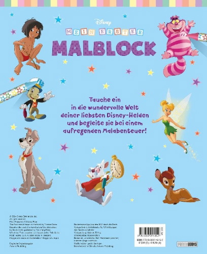 Buchcover und Innenansicht für das Buch: Disney: Mein erster Malblock