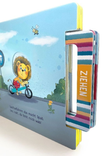 Buchcover und Innenansicht für das Buch: Leo Konfetti flitzt los
