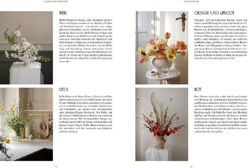 Buchcover und Innenansicht für das Buch: Blooming Interiors. Von Viktoria Askerow aka @tthese_beautiful_thingss