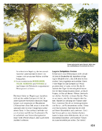 Buchcover und Innenansicht für das Buch: Radreisen mit dem E-Bike
