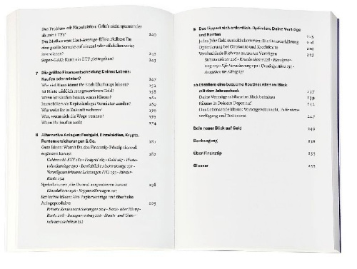 Buchcover und Innenansicht für das Buch: Finanzen ganz einfach