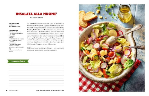 Buchcover und Innenansicht für das Buch: Mamma Culinaria