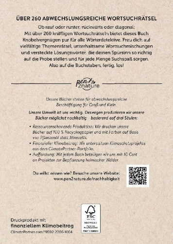 Buchcover und Innenansicht für das Buch: Wortsuchrätsel