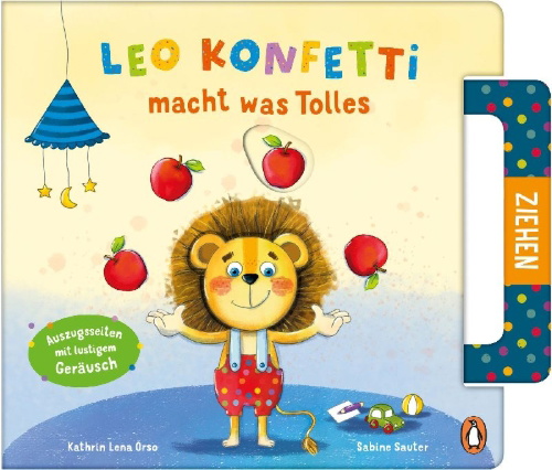 Buchcover und Innenansicht für das Buch: Leo Konfetti macht was Tolles