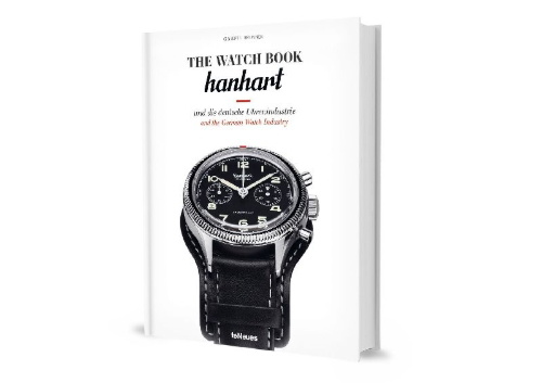 Buchcover und Innenansicht für das Buch: The Watch Book: Hanhart und die deutsche Uhrenindustrie / Hanhart and the German Watchmaking Industry