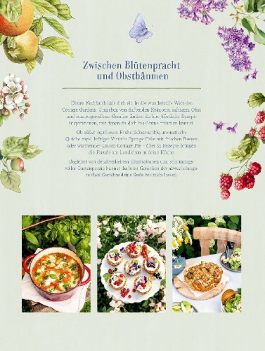 Buchcover und Innenansicht für das Buch: Rezepte aus dem Cottage Garden
