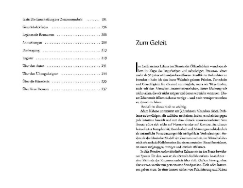 Buchcover und Innenansicht für das Buch: Mit Feinden verhandeln