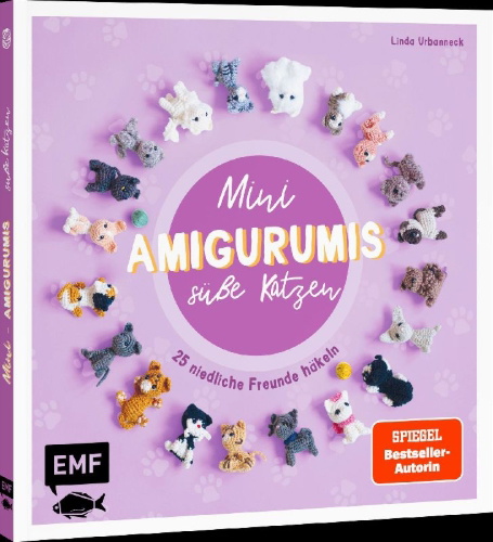 Buchcover und Innenansicht für das Buch: Mini-Amigurumis - Süße Katzen