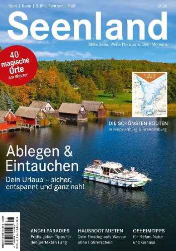 Buchcover und Innenansicht für das Buch: Seenland 2026