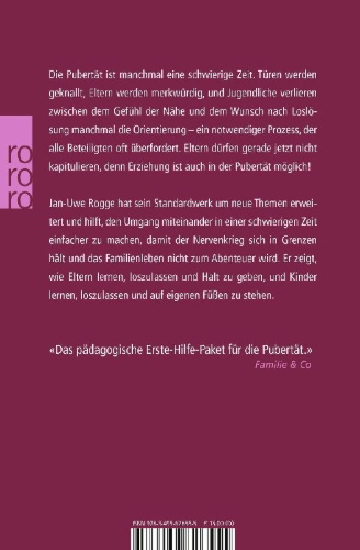 Buchcover und Innenansicht für das Buch: Pubertät - Loslassen und Haltgeben