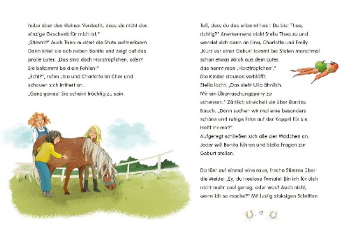 Buchcover und Innenansicht für das Buch: Zauberhufe - Unser magischer Ponyhof - Lieblings-Pony gesucht