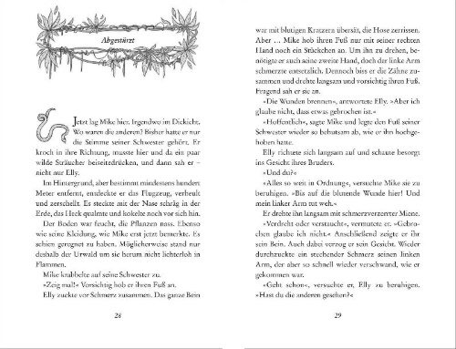 Buchcover und Innenansicht für das Buch: Survival 1 - Verloren am Amazonas