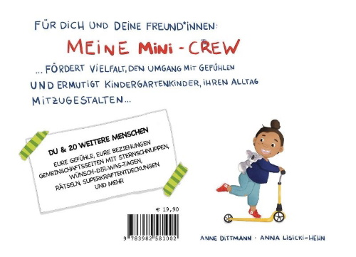Buchcover und Innenansicht für das Buch: Freundebuch Meine Mini-Crew