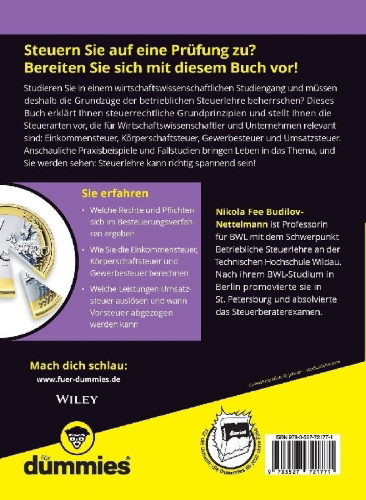 Buchcover und Innenansicht für das Buch: Steuerlehre für Dummies