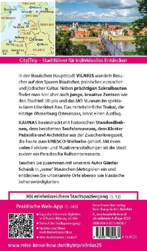Buchcover und Innenansicht für das Buch: Reise Know-How CityTrip Vilnius und Kaunas