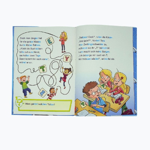 Buchcover und Innenansicht für das Buch: Verrückte Schulgeschichten. Mäuse, Geister, Tricks und Chaos