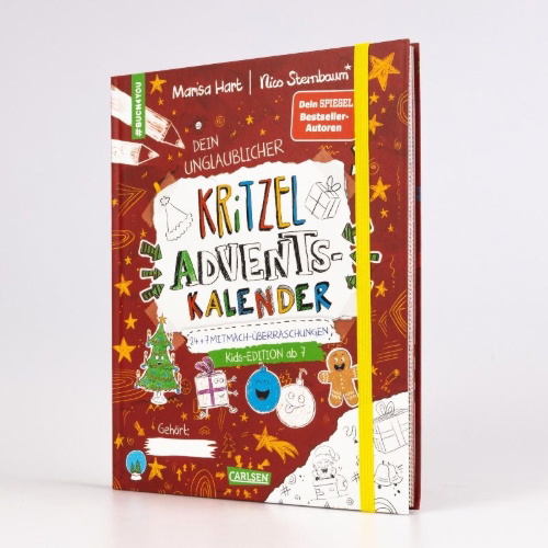 Buchcover und Innenansicht für das Buch: #buch4you: Kritzel-Mitmach-Adventskalender