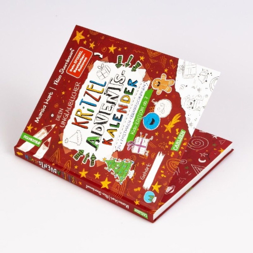 Buchcover und Innenansicht für das Buch: #buch4you: Kritzel-Mitmach-Adventskalender