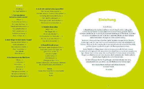 Buchcover und Innenansicht für das Buch: Stillsitzen wie ein Frosch