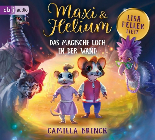 Buchcover und Innenansicht für das Buch: Maxi & Helium - Das magische Loch in der Wand