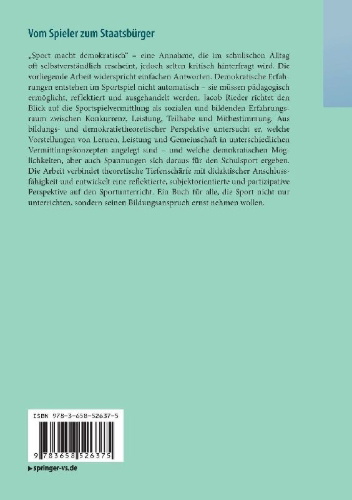 Buchcover und Innenansicht für das Buch: Vom Spieler zum Staatsbürger