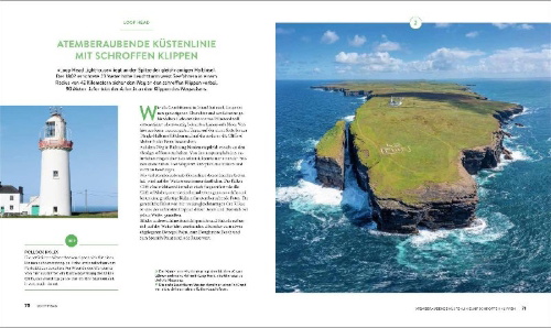 Buchcover und Innenansicht für das Buch: Roadtrips Irland