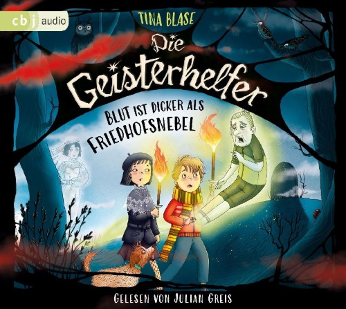 Buchcover und Innenansicht für das Buch: Die Geisterhelfer - Blut ist dicker als Friedhofsnebel